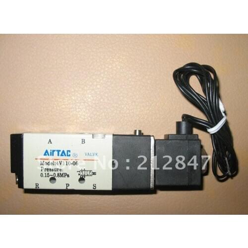 4V110-06 5 Way 2 Position 1/8" Pneumatic Solenoid Valve DC 24V free shipping