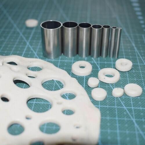 7pcs/set Ceramics Dotting Tools Round Shape Clay Cutter Indentation Circle Shape Cutters Mold