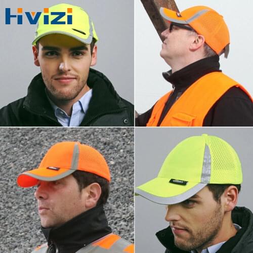 High Visibility Yellow/Lime Unisex Cap Hi Vis Workwear Reflective Baseball Cap Lightweight Breathable Hat For Outdoor Work