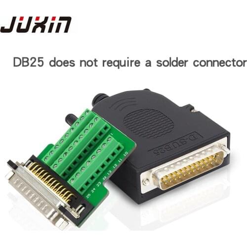 DB25 Male female D-SUB 25Pin Plug Breakout PCB Board 2 Row 25PIN Terminals Connectors Parallel port 25P connector DIY