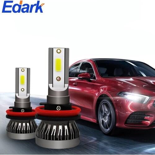 Edark LED Headlight Bulbs Kit H1 H3 H7 H11 HB3 6000K Cool White 72W 12000 Lumens High Beam/Low Beam Light