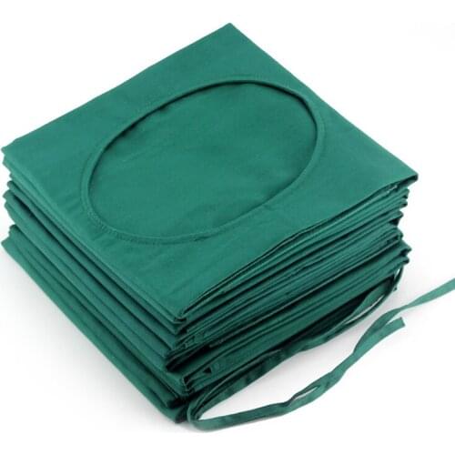 Medical high temperature resistant equipment disinfection hole towel pure cotton cloth hole towel pad single drape dark green si