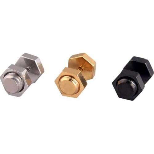 Fashion Screw Shaped Stainless steel Earrings For Women Girls Simple Style Stud Ear Jewelry Party Gifts 2 pieces