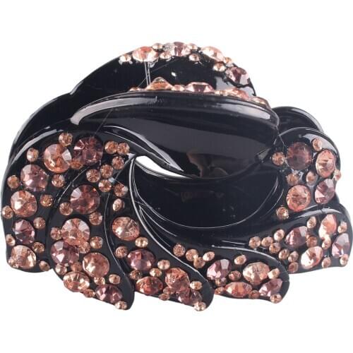 Fashion Women Shny Crystal Hair Claws Rhinestone Hair Clips Headwear Flower Women Hair Accessories Ornament Hairpins Ladies