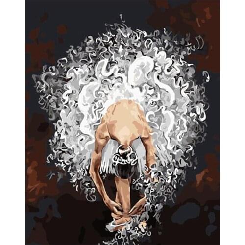 FSBCGT Ballet Dancer Girl Acrylic Oil Paint By Numbers Drawing On Canvas HandPainted Pictures By Numbers Art Home Decor