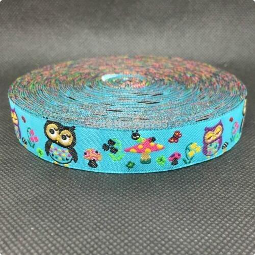 New 2014 lace 5/8' 16mm 10yard/set 100% polyester computer woven jacquardribbon selling with Dog and lovely bones Pink owl