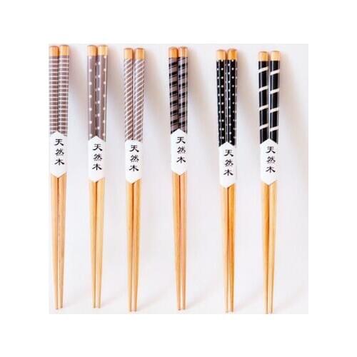 New wooden chopsticks 22.5cm Japanese beech chopsticks simple style gift chopsticks