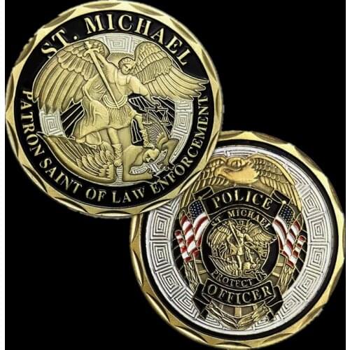 Challenge Coins Gift United States St. Michaels Law Enforcement Patron Saint Eagles Archangel Michaels Coins
