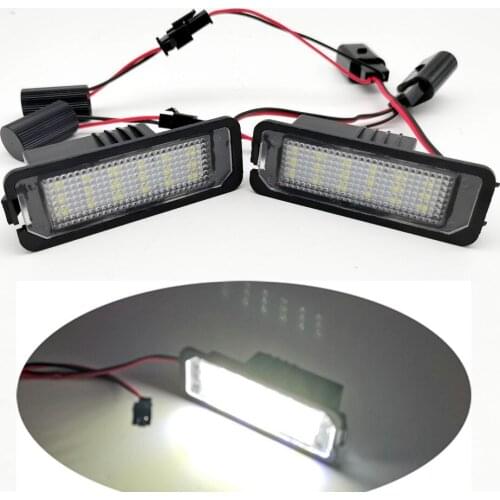 2x 12V 3W LED Rear License Plate Light For Passat B6/CC Phaeton New Beetle Golf MK4 MK5 MK6 MK7 Eos Polo For Seat Ibiza Leon2/3