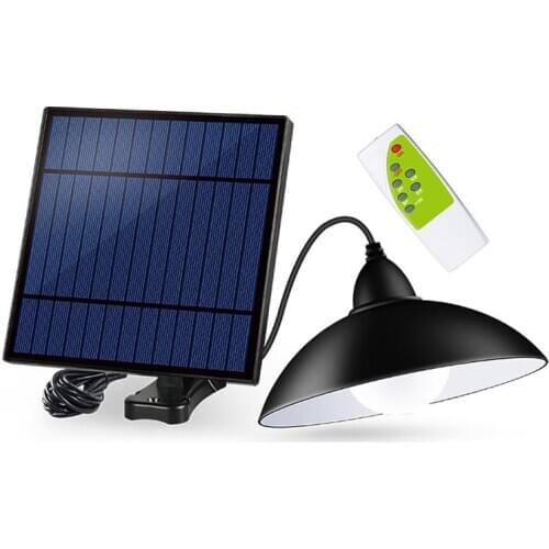 Solar Light Chandelier With Remote Control Retro Lampshade Bulb Solar Panel Lamp 9.8ft Cord Outdoor Solar Light For Garden Cafe