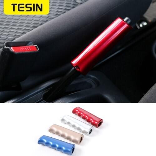 TESIN Car-Styling Aluminum Handbrake Hand Brake Decoration Decorative Trim Cover Frame Sticker for Suzuki Jimny 2007