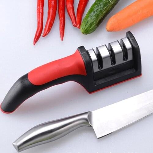 3 Stage Knife Sharpener Stone Grinder Whetstone Tungsten Kitchen Sharpening Tools Non Slip Handheld Knives Sharpener #40