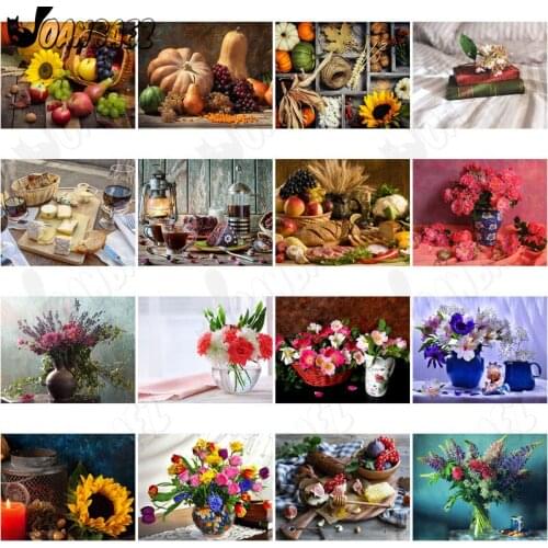 Vintage Vegetable Cake Flower Diamond Painting 5D Diy Wall Art Pumpkin Square Diamond Mosaic Poster Home Room Decoration