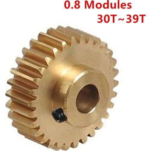 0.8 Modulus 30T-39T Copper Gear micro gears for Mini Motor and metal gear Precision Model
