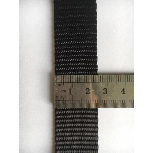 1-50 meters a lot 25mm width webbing black heavy duty nylon ribbon strap for pet