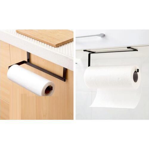 1PC Kitchen Roll Paper Towel Holder Storage Rack Sundries Organizer Home Hook Storage Tool Cabinet Cupboard Tissue Shelf QA 192