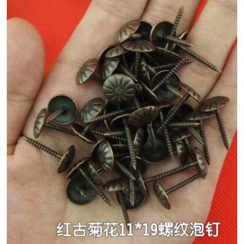 11mm*19mm thread flower bubble nail antique bronze palace decoration wood sofa bubble nail pin