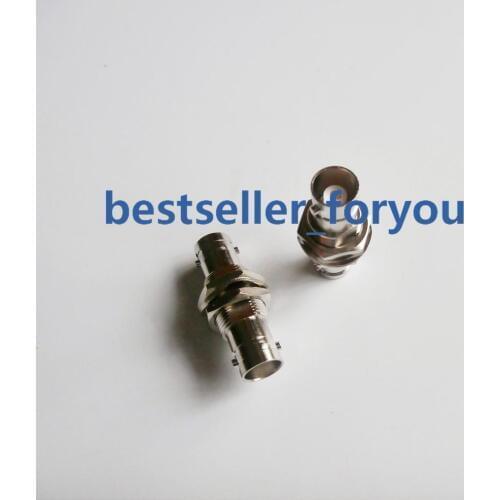 1X Adapter BNC Female To BNC Jack Bulkhead Panel Mount Connector Straight F/F