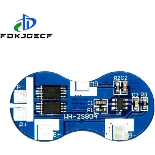 2S Li-ion 18650 Lithium Battery Charger Protection Board 7.4V Overcurrent Overcharge Overdischarge Protection 4A 2 Series BMS