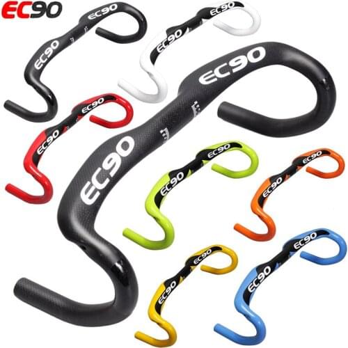2019 EC90 Brand New Full Carbon Fiber Road Bike Handlebar Racing Bend Bicycle Handle 31.8*400 420 440MM 7 Multi-color