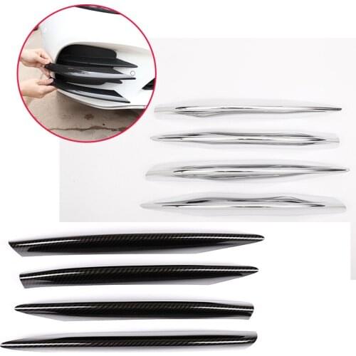 4pcs For Mercedes Benz C Class W205 C180L C260 C300 2019 Year model ABS Chrome Front Fog Lamp Trim Accessories