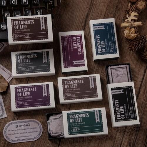 45 Pcs/set Retro Fragments of Life Series Journal Material Paper Memo Pad Decorative Stationery Scrapbooking DIY Diary Album