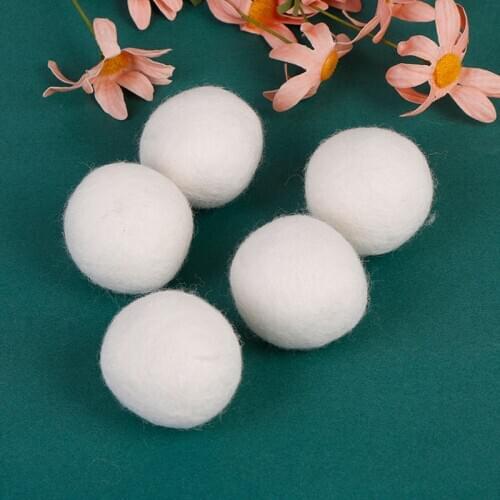 5Pcs/lot Reusable Wool Dryer Balls Natural Softener Drying Balls Washing Machine White Dry Kit Ball