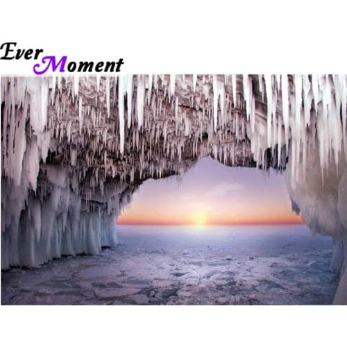 5d diamond nature Ice Cave big scenery craft winter diamond embroidery completely diamond painting 5 d photo mosaic craft ASF719