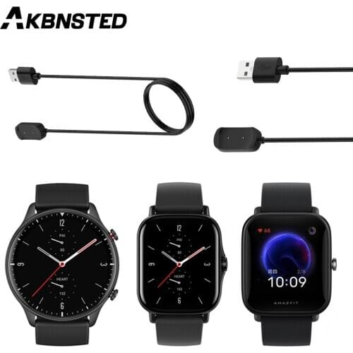 AKBNSTED 1M Fast Charger Magnetic Charging Dock For Xiaomi Huami Amazfit GTS 2/GTR 2/Bip U/Zepp E Smart Watch USB Charger Cable