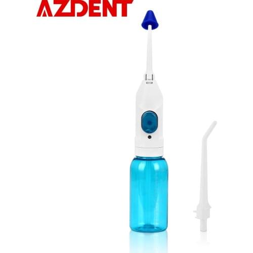 AZDENT 90ml Oral Irrigator Nasal Irrigators Manual Control Portable Water Dental Flosser Teeth Cleaner With 2 Jet Tip