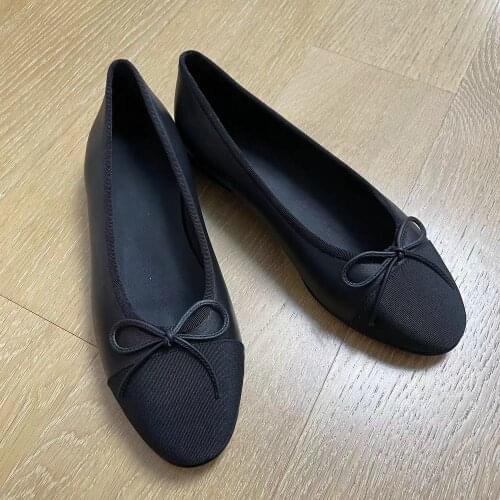 Classic Womens Flats Mixed Colors Genuine Leather Ballet Shoes Luxury Brands Colorful Shoes Round Toe Ladies Dress Shoes Size42