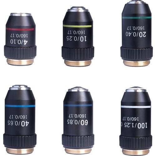 4X 10X 20X 40X 60X 100X 195 Biomicroscope System Bio-Microscope Biological Microscope Lab Laboratory Achromatic Objective Lens