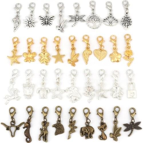 30pcs/Pack Zinc Alloy Crochet Stitch Holders DIY Craft Tool Knitting Stitch Marker Star Animal Knit Accessories Random Shape