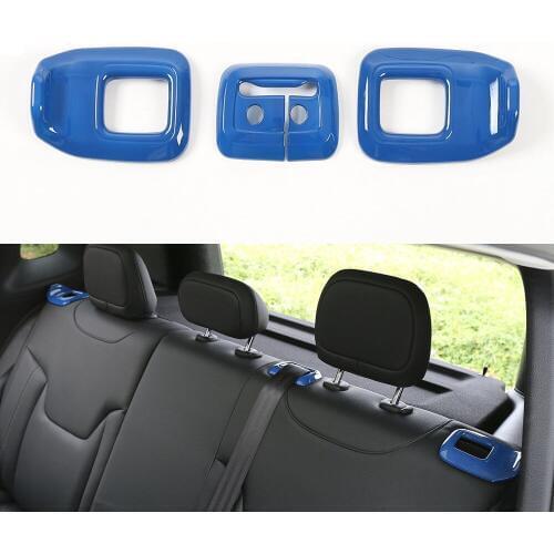 For Jeep Renegade 2015 2016 Car Rear Tail Seat Belt Adjust Cover Decor Trim ABS x3 Car Styling