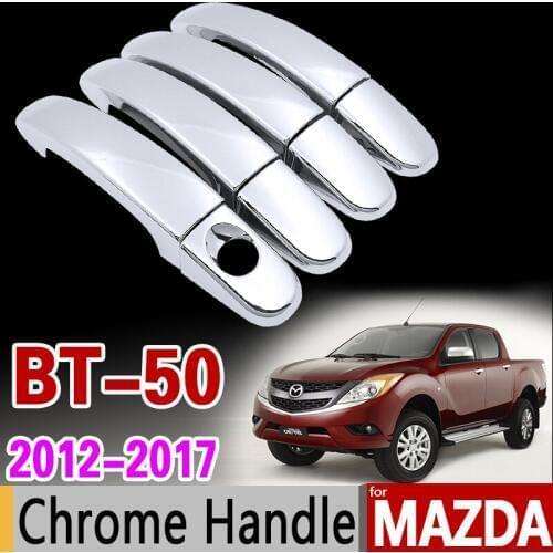 For Mazda BT-50 2012-2017 Chrome Handle Cover Trim Set for BT 50 BT50 Car Accessories Stickers Car Styling 2013 2014 2015 2016