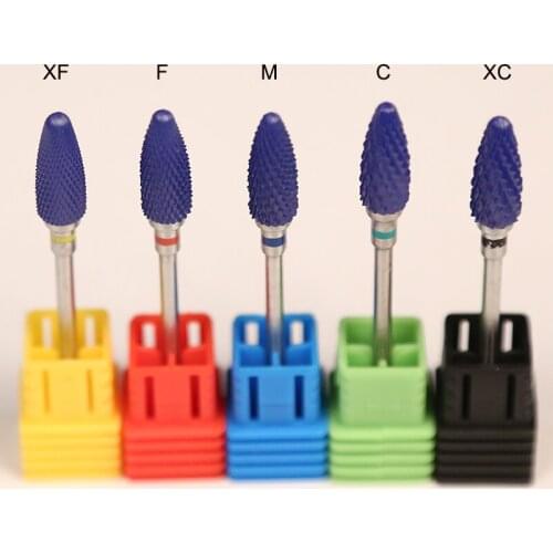10PCS/Bag Milling Cutter for Manicure Ceramic Diamond Nail Drill Bits Mill Cutters for Removing Gel Varnish Nail Art Manicure
