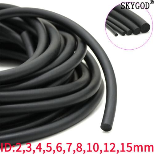 1 meter Fluorine Rubber Solid Strip Diameter 2,3,4,5,6,7,8,10,2.5,3.5mm O-Ring Bar Seal Not Foaming Black