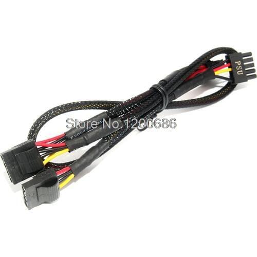 88cm Power Supply Cable wire harness Individually Sleeved Peripheral Cable 3 SATA Cables