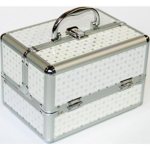 Multifunctional Make Up Organizer Metal Cosmetic Case For Nail Art Tools Beauty Case Portable Travel Jewelry Suitcase Storage Bo