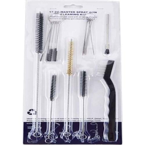 21Pieces of spray gun cleaning kits brushes stainless steel needles air brushes auto hardware spray guns cleaning tools