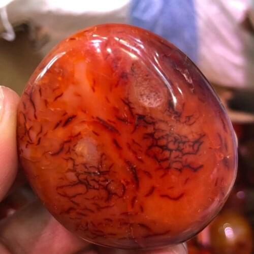 Natural polished red agate crystal Madagascar healing