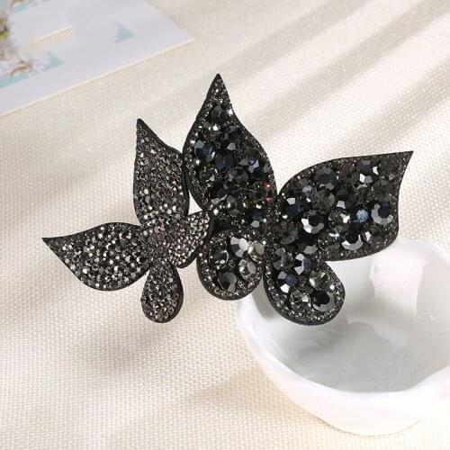 2021 New Girl Creative Crystal Rhinestone Inlaid Hairpin Simple Bow Headdress Hair Clip for Women Fashion Hair Accessories