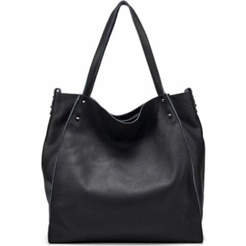 New design cow leather soft totes for women large capacity fashion handbags