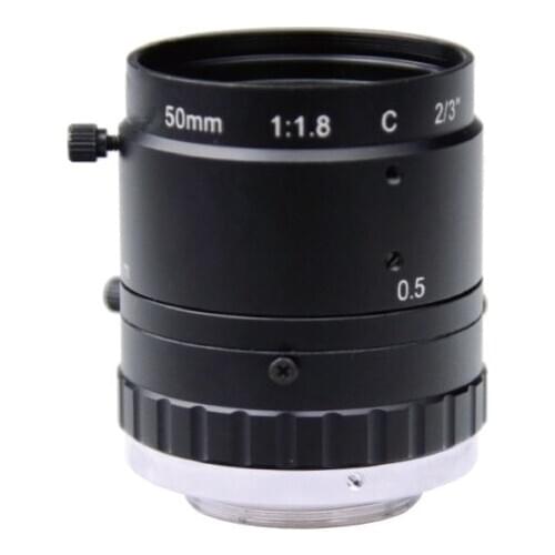 10 Mega Pixel C-Mount 50mm 2/3" FA / Machine Vision fixed focal length lenses Industrial camera Lens F1.8 manual Iris CCTV lens