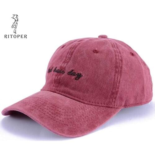 RITOPER Vintage Casual Baseball Caps Sunscreen Outdoor Solid Baseball Caps Women Sports Mens Embroidery Hat Kapelusz Sombrero