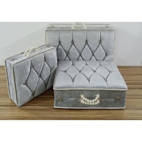 Land Of dowry Quilting 3 Pcs Dowry Bag Gray