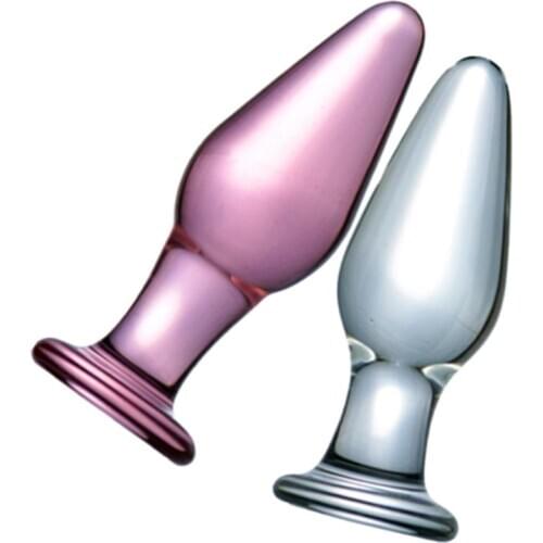 Glass Plug Adult Manual Butt Clitoral Stimulator Waterproof Sex Toys for Women Lesbian Men