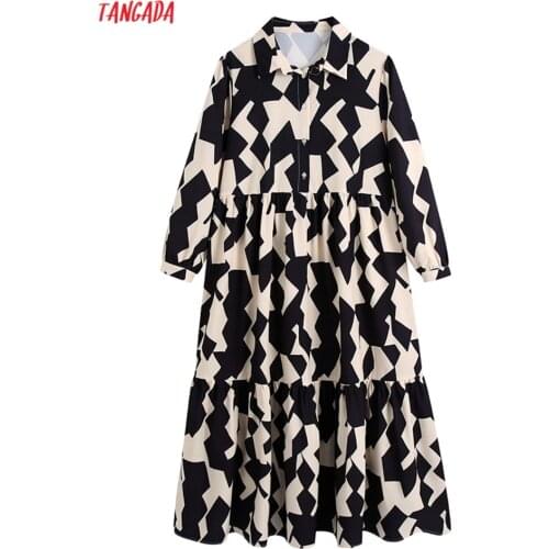 Tangada Long Sleeve Summer Dresses