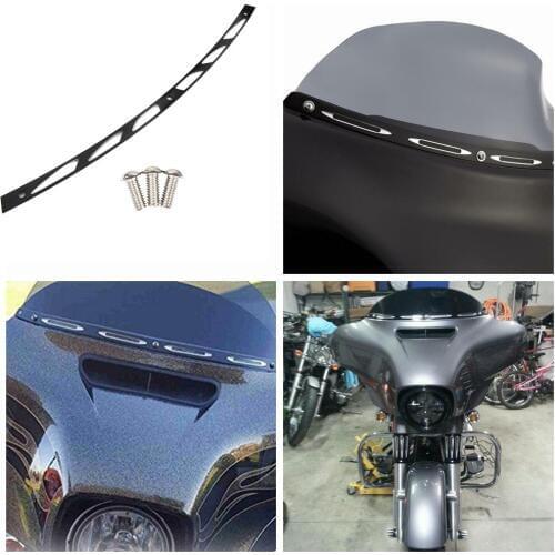 Motorcycle Black Batwing Fair Windshield Windscreen Trim For Harley Touring Electra Street Tri Glide 1996-2013 2012 2011 2010