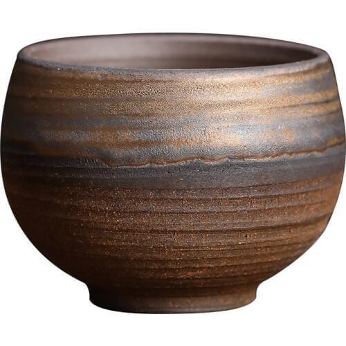Iron Glaze Tea Cup Handmade Coarse Pottery Water Cup Ceramic Teacup Drinkware Home Decor Master Cup Tea Accessories Single Cup